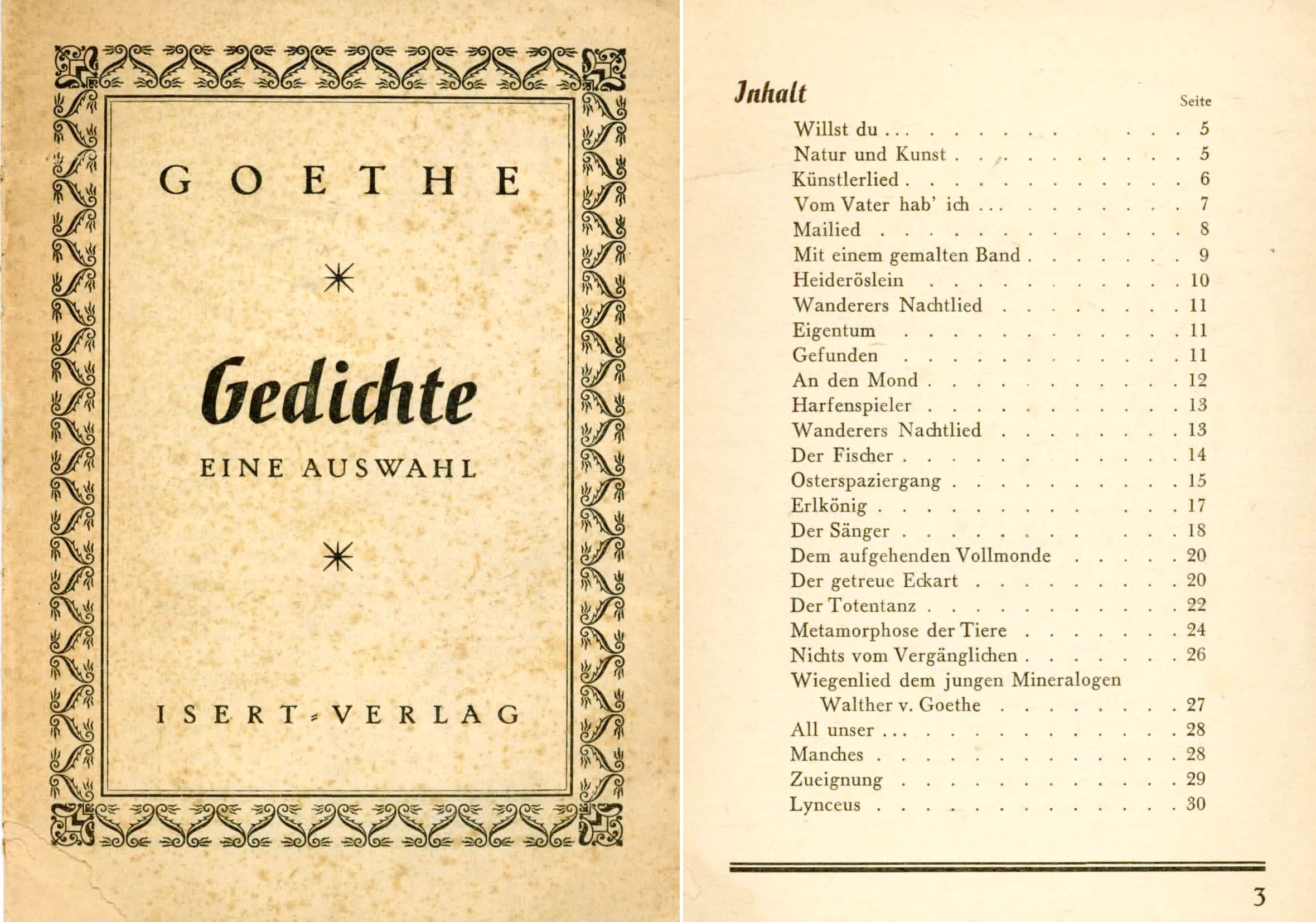 Goethe Gedichte - Goethe, Wolfgang von